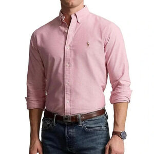 Ralph lauren Oxford Long-Sleeve button down Shirt Faded red Size 14 1/2-33